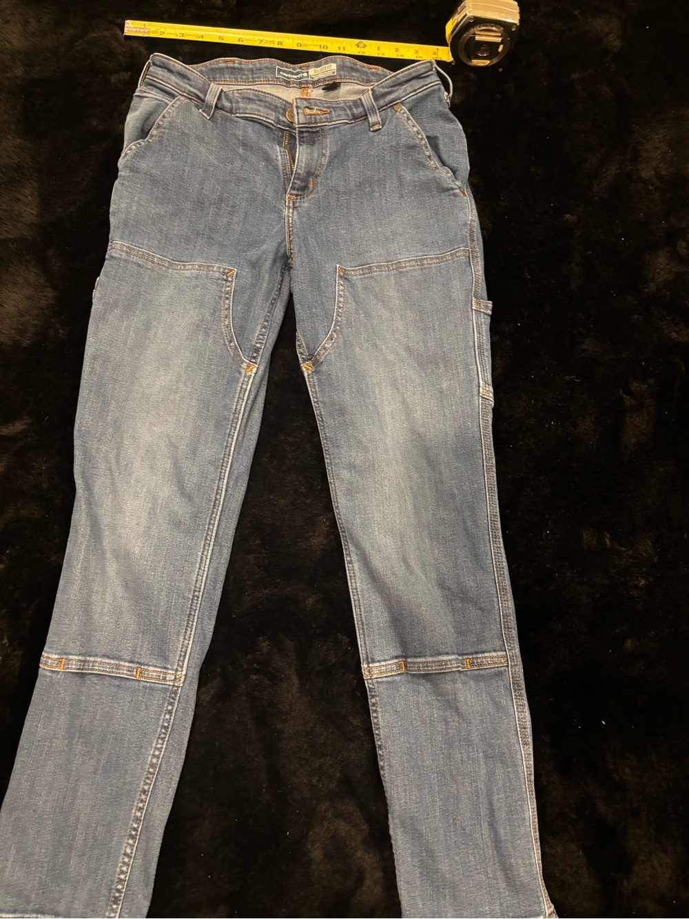 Carhartt Women's Light Blue Straight Leg Work Jeans